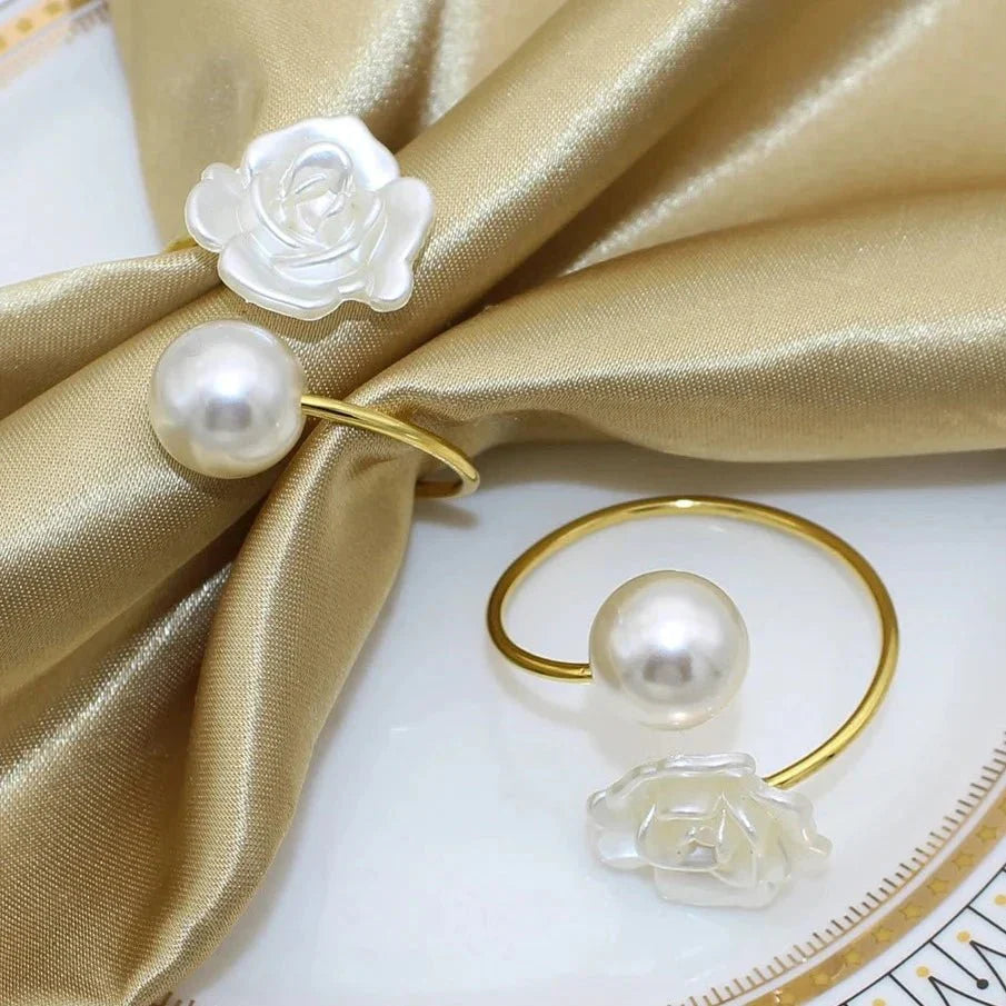 Anéis de Guardanapo com Pérola