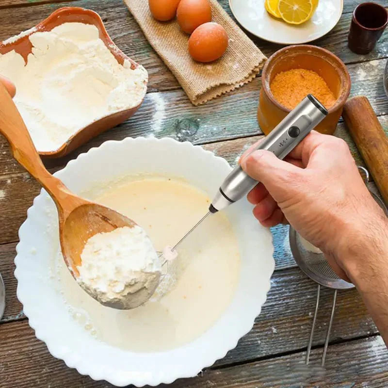Batedor elétrico portátil para Leite, café, misturar alimentos