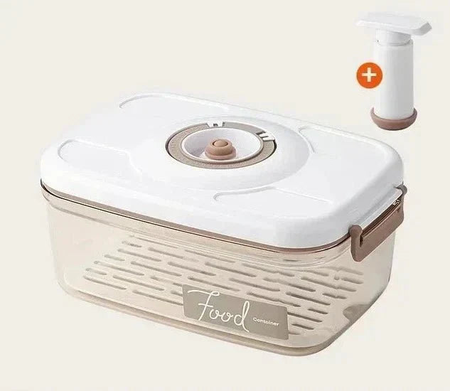 Caixa de Armazenamento de Alimentos à Vácuo - Acompanha Bomba de Vácuo