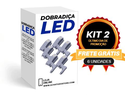 Dobradiça LED - Sensor Inteligente com Luz Led para Dobradiças