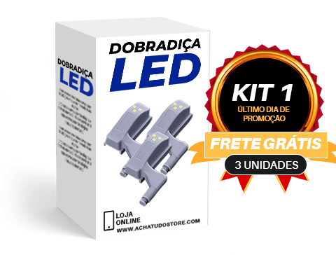 Dobradiça LED - Sensor Inteligente com Luz Led para Dobradiças