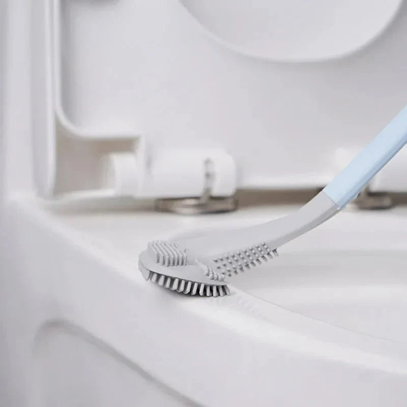 Escova Sanitária Silicone Longa com Suporte