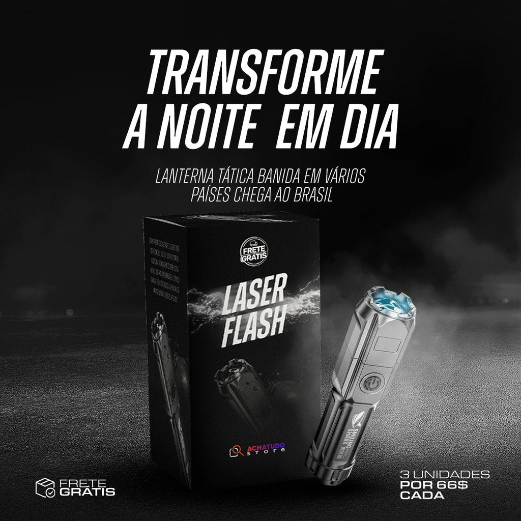 Laser Flash - Super Lanterna 10.000 Lúmens