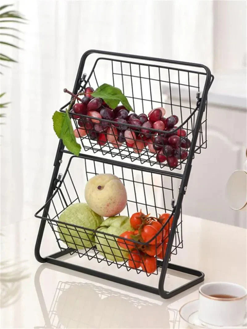 Prateleira Dupla Organizadora de Frutas e mantimentos