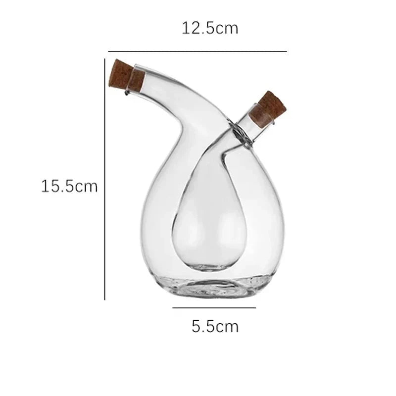 Recipiente Criativo para Óleo e Vinagreira Doméstica com vidro Duplo Engrossado