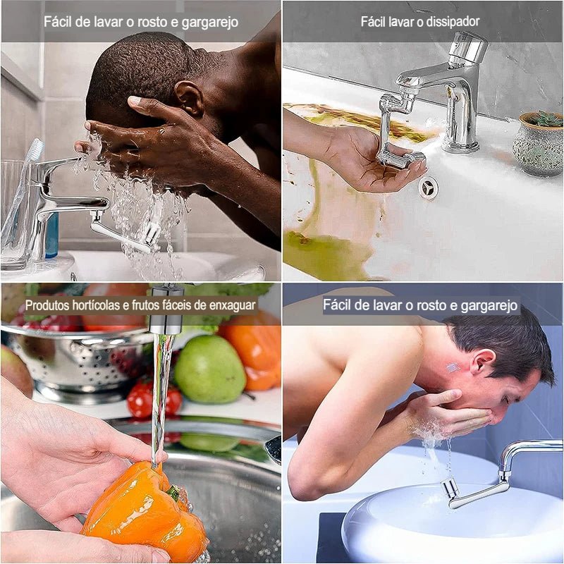 Pague 2 e Leve 3 Unidades - Sprayer Head - Extensor Universal em Inox com Rotação de 1080°